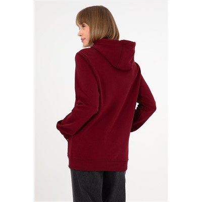 Erkek Bordo Basic Sweatshirt