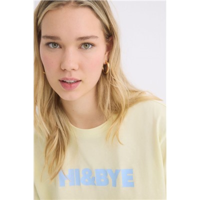 Camiseta 100% algodón amarillo