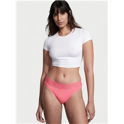 VICTORIA'S SECRET Lace Waist Cotton Brief Panty