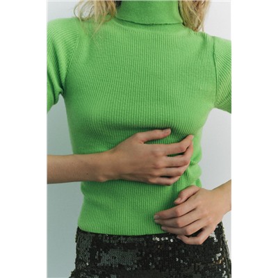 HIGH NECK KNIT SWEATER