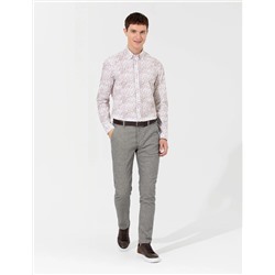 Bej Slim Fit Uzun Kollu Gömlek
