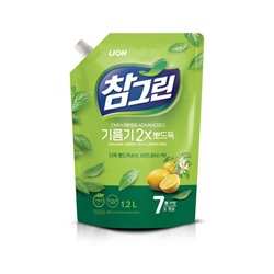 LION CHARMGREEN spout refill Средство для мытья посуды, овощей и фруктов (зеленый чай) 1200мл