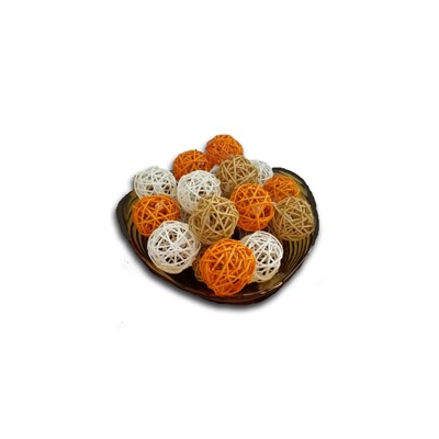 Тайская гирлянда с шариками из ротанга 3,5 м 20 шариков / Lightening rattan balls