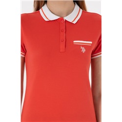 Kadın Kırmızı Polo Yaka Tişört