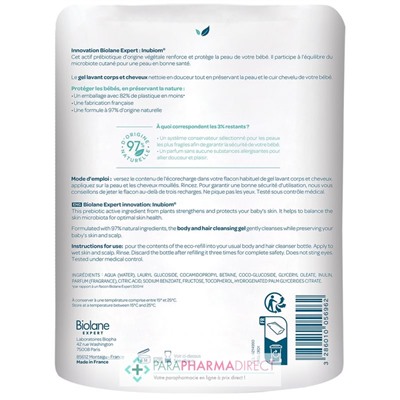 Biolane Expert - Gel Lavant Corps & Cheveux - ECO-RECHARGE 500 ml
