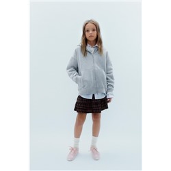 CHECKED RUFFLED BERMUDA SKORT