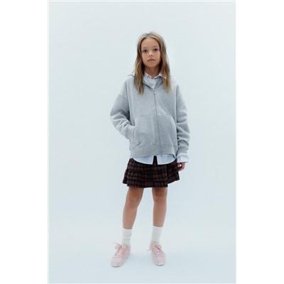 CHECKED RUFFLED BERMUDA SKORT