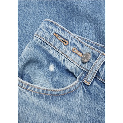 Jeans wideleg loose tiro medio