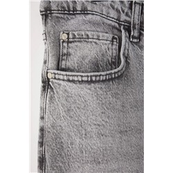 Gri Yüksek Bel Geniş Paça Büyük Beden Wide Leg Jeans TBBAW23CJ00020