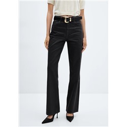 Jeans rectos efecto brillo