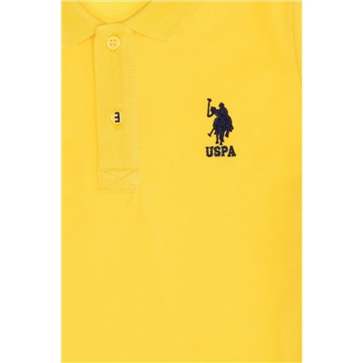 Erkek Çocuk Sarı Basic Polo Yaka T-Shirt