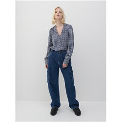 Gemusterte Bluse