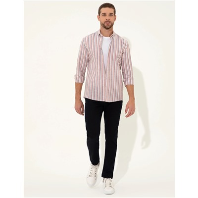 Gül Kurusu Slim Fit Uzun Kollu Gömlek