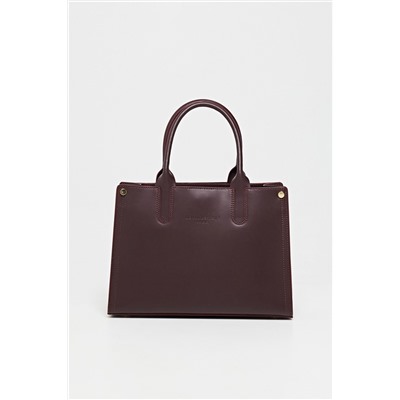 Bolso de piel Pure Burdeos