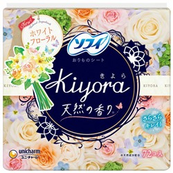 UNICHARM Гигиенические прокладки для женщин ежедневные Happy Floral Sofy Kiyora Fresh 14см 72шт