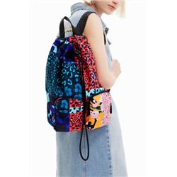 Mochila grande patch animal print