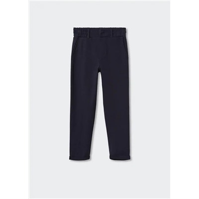 Pantalón recto cintura elástica -  Niño | MANGO OUTLET España
