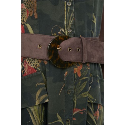 Vestido camisero maxi largo