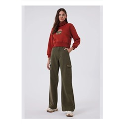 Lee Cooper Yüksek Bel Straight Haki Kadın Pantolon 241 LCF 121019 SANDY HAKI 5003069034
