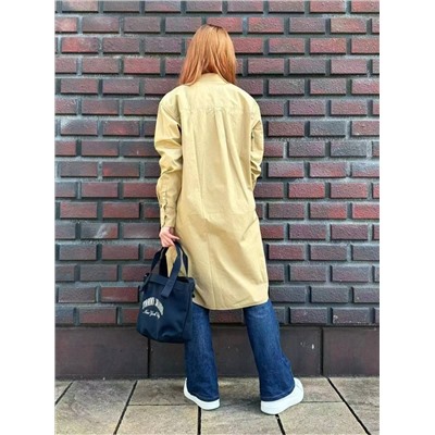 Удлиненная рубашка Tomm*y Jean*s, выполненная из оригинальной ткани заказчика