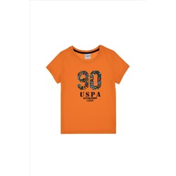 Erkek Çocuk Turuncu Bisiklet Yaka Tişört