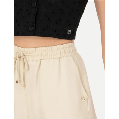 Siyah Crop Top Bluz