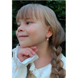 Серьги из золочёного серебра с фианитами - Совы 925 пробы S2180521010з