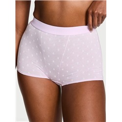 Logo Cotton High-Waist Boyshort Panty