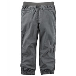 Jersey-Lined Poplin Joggers