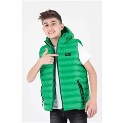 AHENGİM Erkek Çocuk Yelek Erkek Çocuk Kapüşonlu Şişme Yelek Ak215051 1-2-10000982