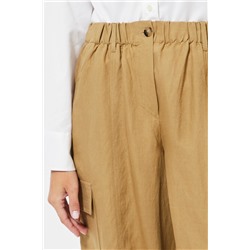 Pantalón recto cargo - Beige