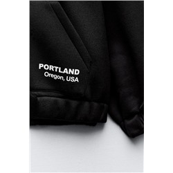 SCUBA-EFFECT BOMBER HOODIE