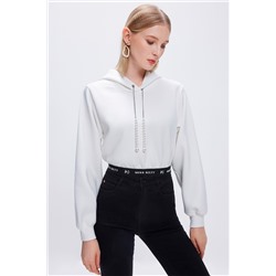 Sudadera corta Blanco