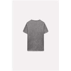 FADE-EFFECT BEAR PRINT T-SHIRT