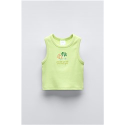 EMBROIDERED RIBBED T-SHIRT