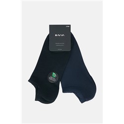 Avva Erkek Lacivert-siyah 2'li Bambu Patik Çorap B008506