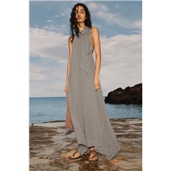 LIMITED EDITION STRIPED HALTER DRESS