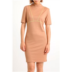 Vestido recto Marrón claro