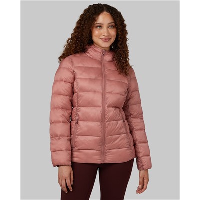 WOMEN'S LIGHTWEIGHT POLY-FILL PACKABLE HOODED JACKET
