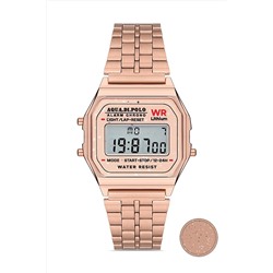 Aqua Di Polo 1987 Unisex Rose Gold Retro Çiçek Desenli Dijital Kol Saati Apwa063801 APWA0638