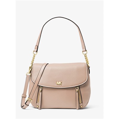 Evie Medium Pebbled Leather Shoulder Bag
