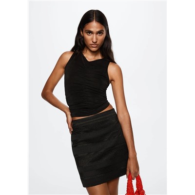 Minifalda bordado  -  Mujer | MANGO OUTLET Melilla
