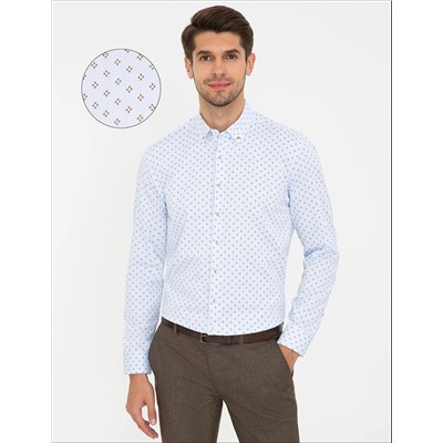 Açık Mavi Regular Fit Uzun Kollu Gömlek