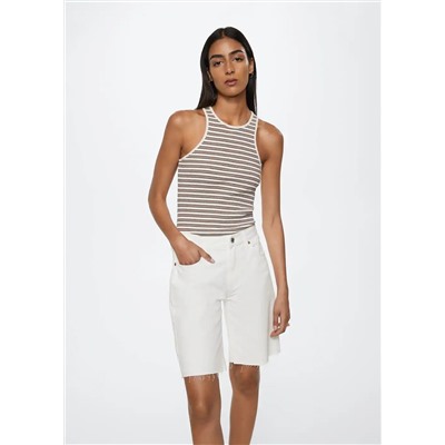 Bermudas vaqueras bajo deshilachado -  Mujer | MANGO OUTLET Melilla