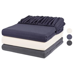 LIVARNO home Feinbiber Spannbettlaken, 180-200 x 200 cm