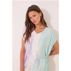 Vestido largo tie-dye viscosa