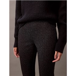 Ponte Herringbone Print Skinny Fit Pants