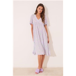Vestido midi estampado viscosa
