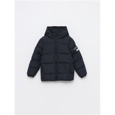 QUILTED JACKET WITH SLOGAN