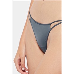 3 tangas - Gris oscuro, burdeos y negro